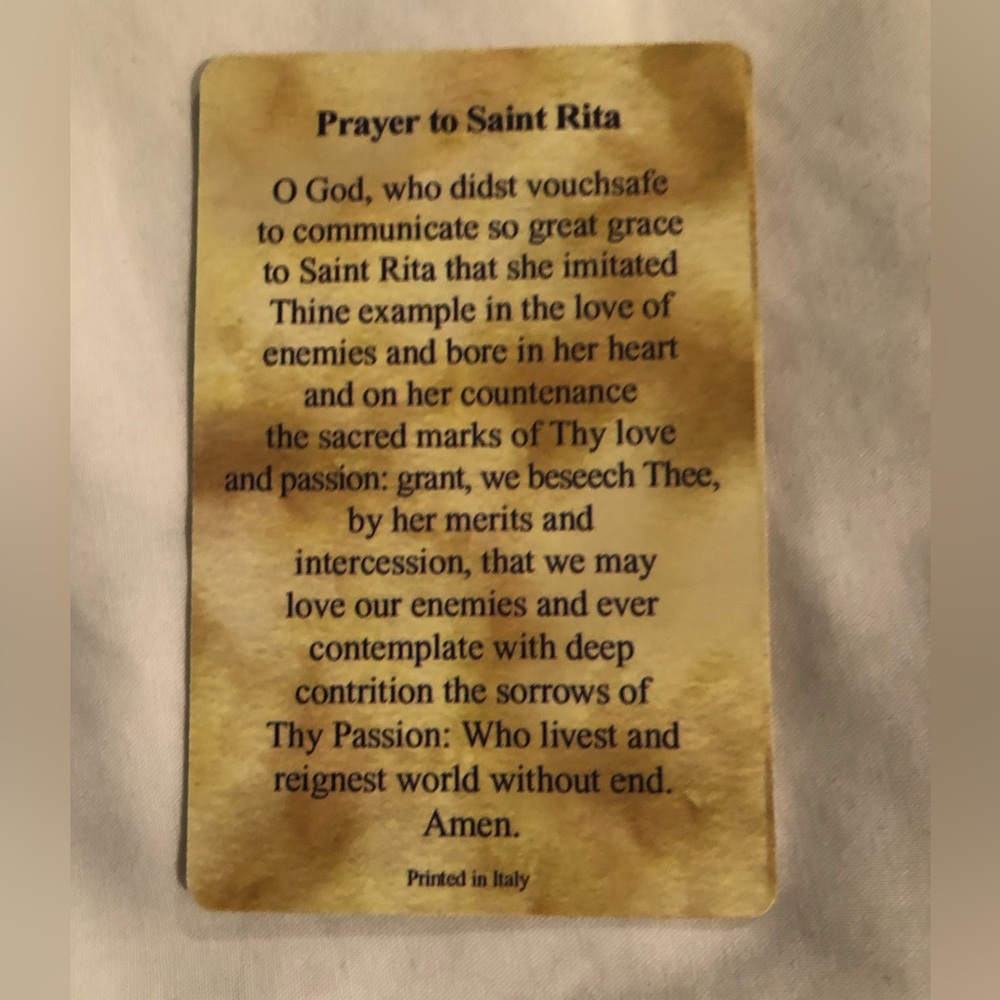 Saint Rita Relic Card - Picture 3 of 3
